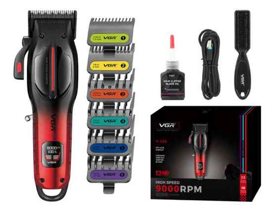 Машинка для стрижки аккумуляторная VGR V-026 RED 7 Вт красная Киев