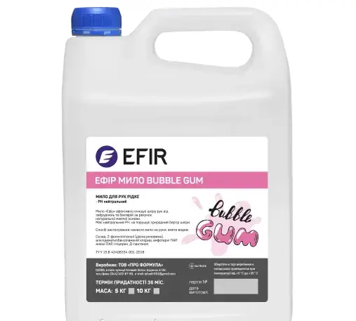 Рідке мило для рук та тіла Efir Bubble Gum 5л Киев - изображение 1