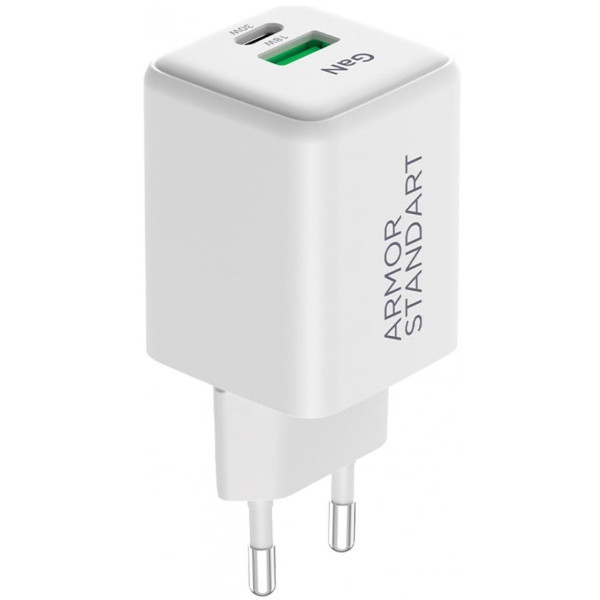 Мережевий зарядний пристрій ArmorStandart AR371 30W GaN Type-C + USB White (ARM77549) (Код товару:38 Харьков - изображение 1