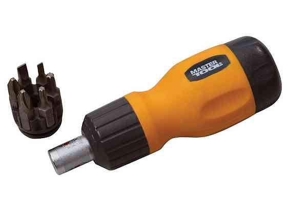Отвертка MASTERTOOL с реверсом 6-в-1 PH1-2-3/SL4-5-6 25 мм 40-0517 Харьков