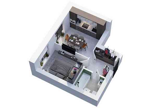 продажа 1-к квартира Киево-Святошинский, Гатное, 40300 $ 