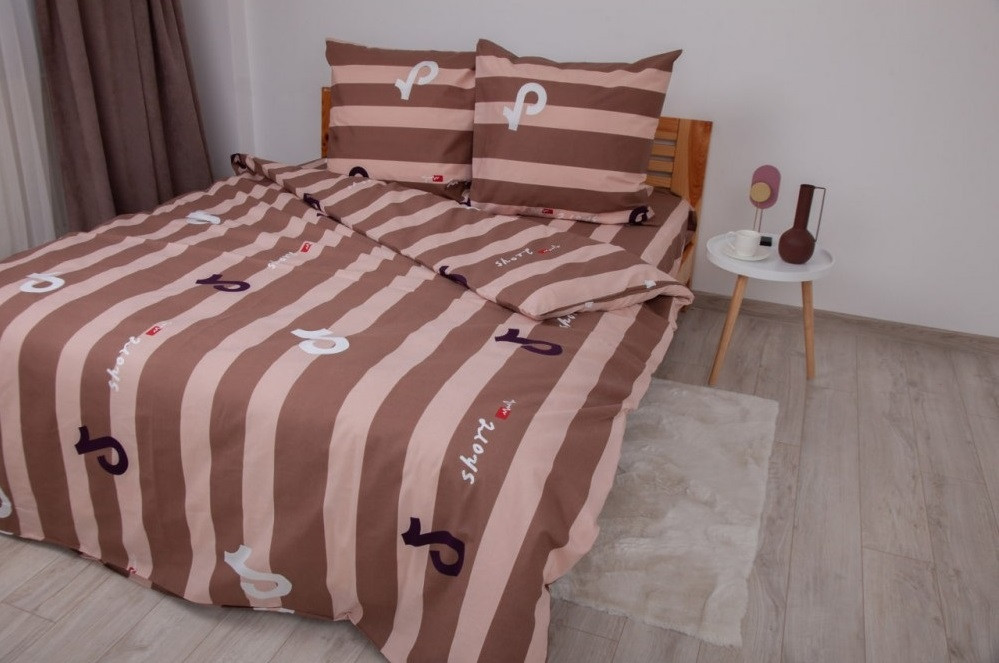 Постільна білизна полуторна ТЕП Soft dreams Line Brown 2-03857-26452 150х215 см коричнева Киев - изображение 1