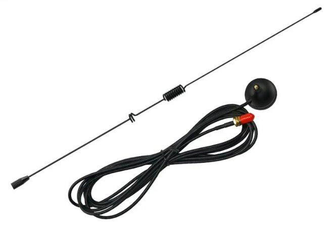 Антенна двухдиапазонная 136-174MHz/400-520MHz 3dBi, до 25W, RG174 3 м SMA-female, на магните, для ра Дніпро - зображення 2