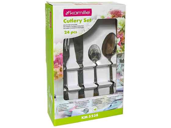 Набор столовых приборов Kamille 24 пр на 6 персон  5238R нерж. сталь Одеса