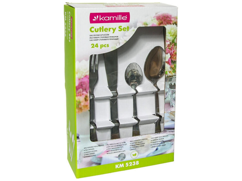 Набор столовых приборов Kamille 24 пр на 6 персон  5238R нерж. сталь Одеса - зображення 4