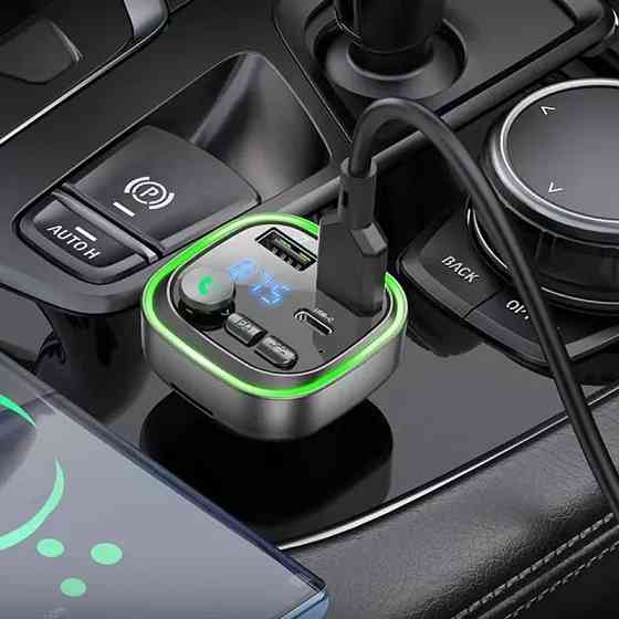 АЗУ FM модулятор Borofone BC48 Broad 18W+QC3.0 (2USB-A/1C) Херсон