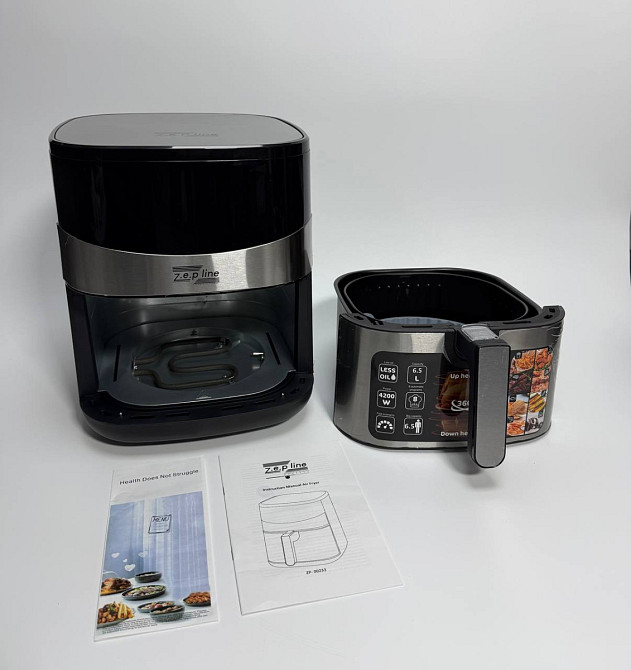 Аэрогриль мультипечь на два тэна с силиконовой формой Zepline ZP-00233 6.5 л 4200 Вт Київ - зображення 4