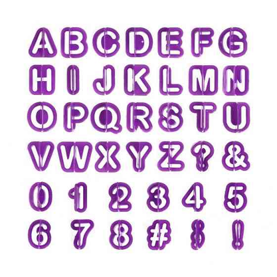 Вирубки пластикові Empire Алфавіт Цифри М-1200 40 предметів Київ