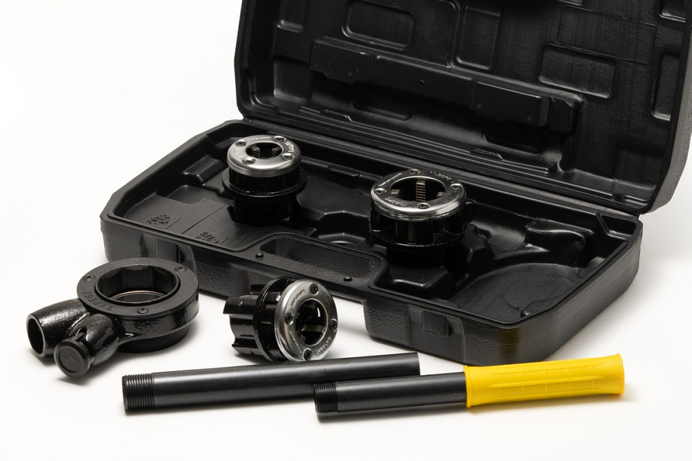 Клуп трубный для нарезания резьбы MASTERTOOL BSPT ½"/¾"/1" набор 3 шт 14-1402 Харків - зображення 2