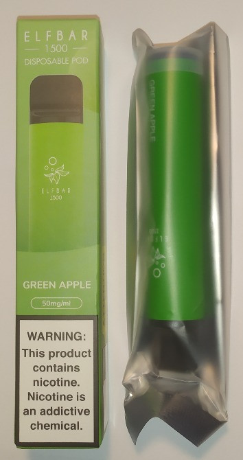 Pod-система ELFBAR 1500 Green Apple Запорожье - изображение 2