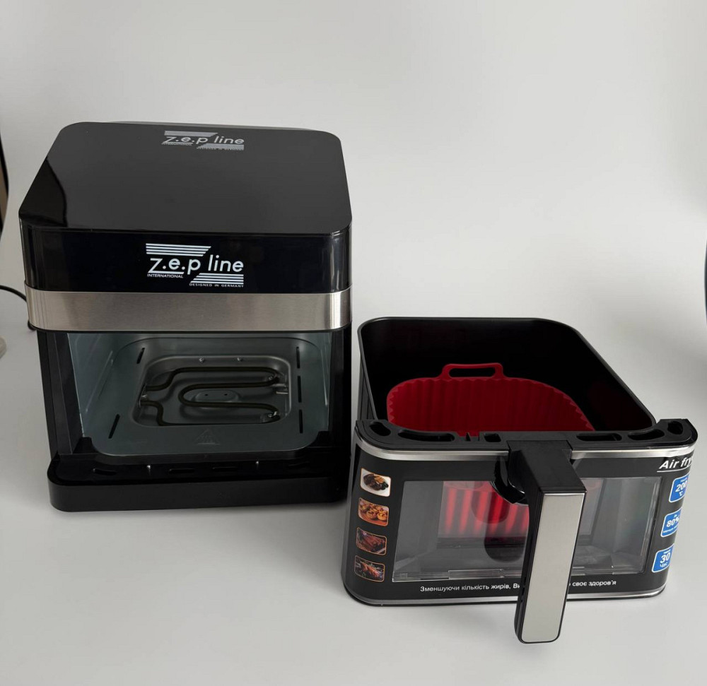 Аэрогриль мультипечь на два тэна с силиконовой формой Zepline ZP-00343 13 л 4200 Вт Київ - зображення 7