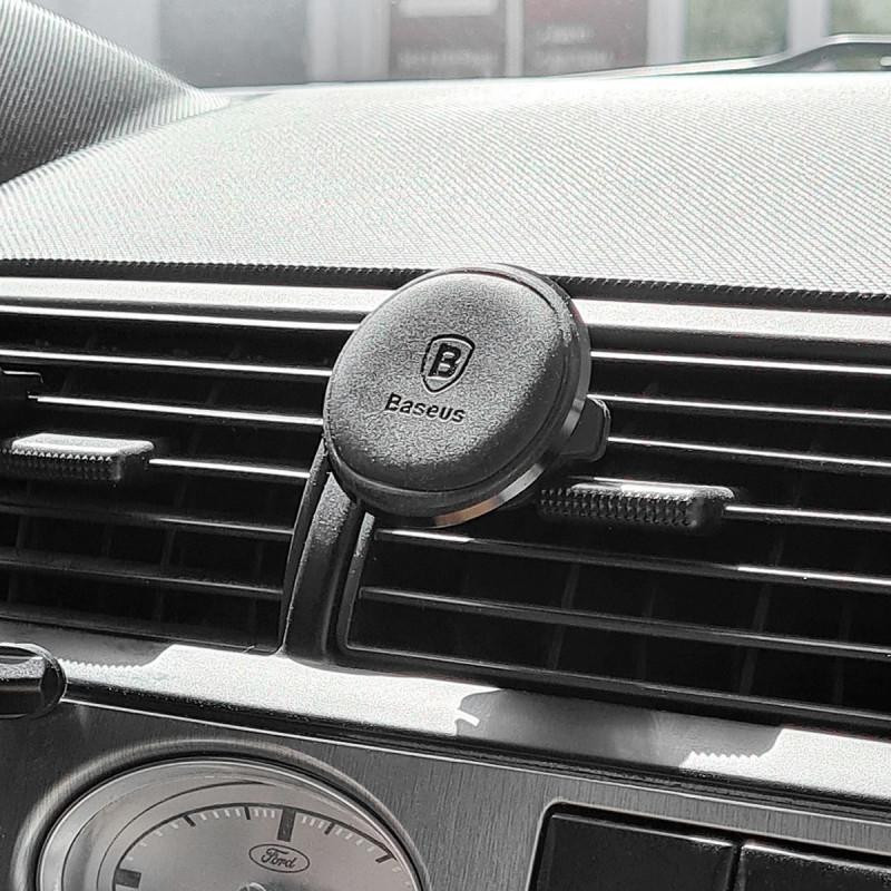 Автодержатель магнитный Baseus Magnetic Air Vent OS with cable clip (C40141201113-00) Херсон - зображення 5