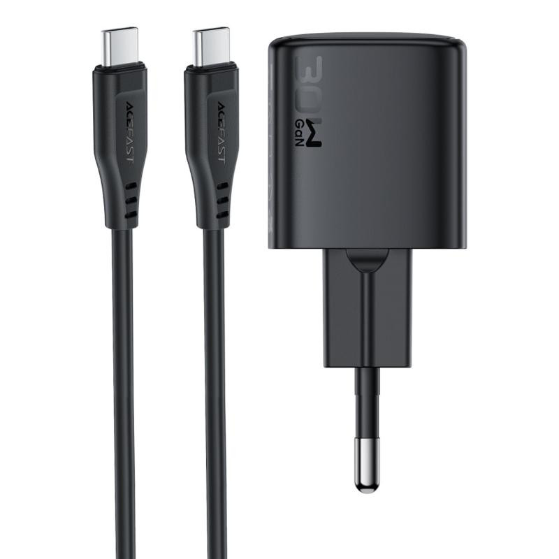 СЗУ Acefast A118 PD30W GaN (1USB-C) + кабель Type-C to Type-C Херсон - изображение 1