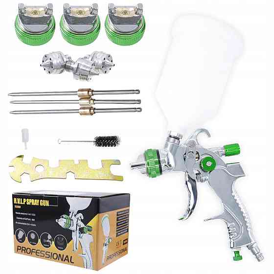 Краскопульт пневматический TE2008 HVLP, форсунки 1.4, 1.7 и 2 мм TE2008-1.4-1.7-2.0 AIRKRAFT Харків