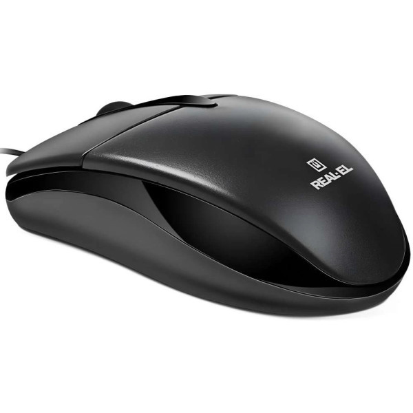 Мишка REAL-EL RM-214 USB Black (EL123200039) Харків - зображення 3