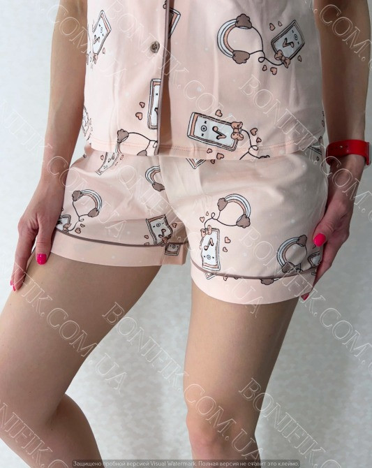 Комплект хлопковой пижамы (сорочка и шорты) TM "Roksana" (16468) (арт. 1694) Кривой Рог - изображение 3