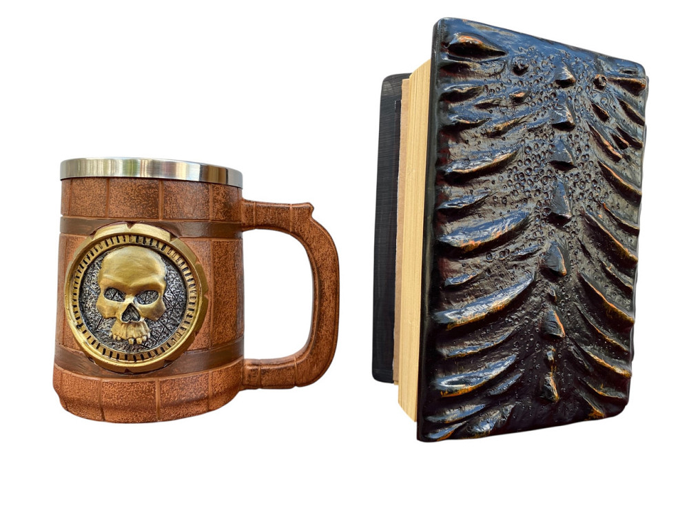 Подарочный набор Кружка 3D Череп Gold Rose и Блокнот 3D «Жар Сердца Дракона» Київ - зображення 2