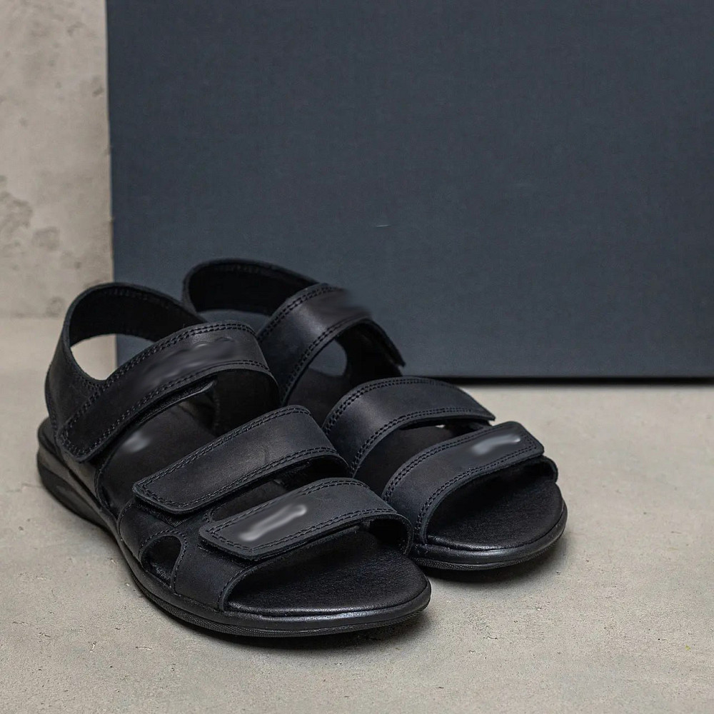 Мужские кожаные сандалии E-series Black Киев - изображение 5