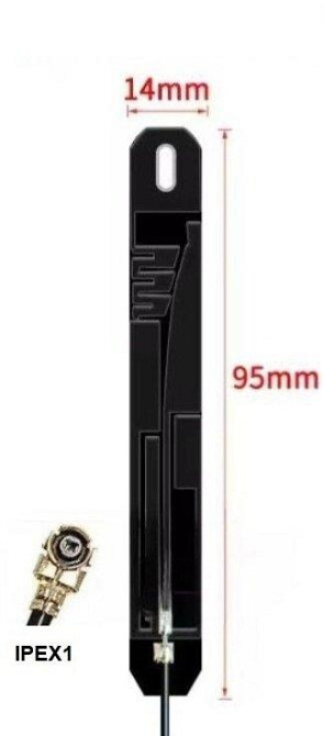 GSM антенна 690-960MHz 8dBi, кабель RF1.13 20 см IPEX1, 95х14 мм, линейная поляризация Днепр - изображение 3