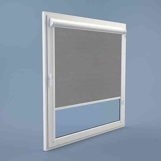 Рулонна штора Rolets Льон 2-2142-950 95x170 см закритого типу Сіра Київ