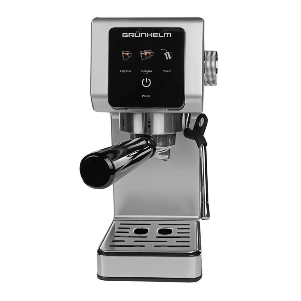 Кофеварка эспрессо Grunhelm GEC002A 1450 Вт серебристая Київ - зображення 2