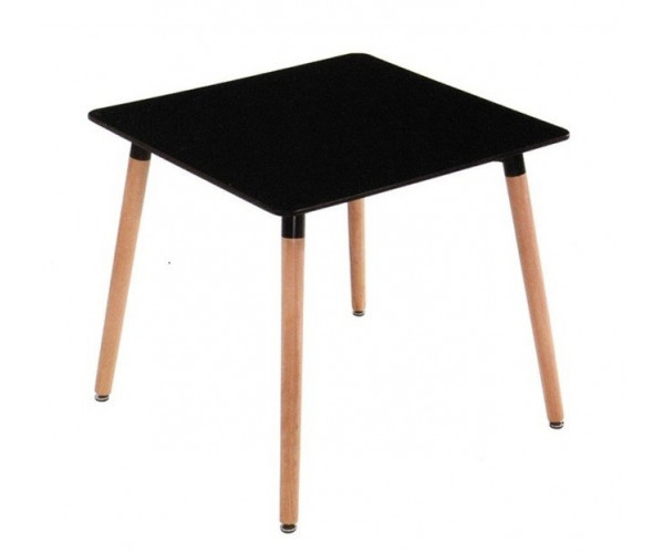 Стіл Нурі квадратний дерев'яний чорний Дніпро - зображення 1