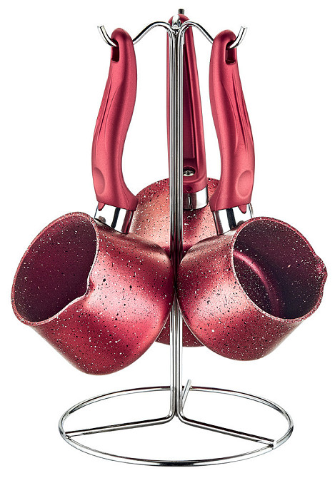 Набір турок OMS 3227-Red 4 предмета червоний Київ - зображення 1