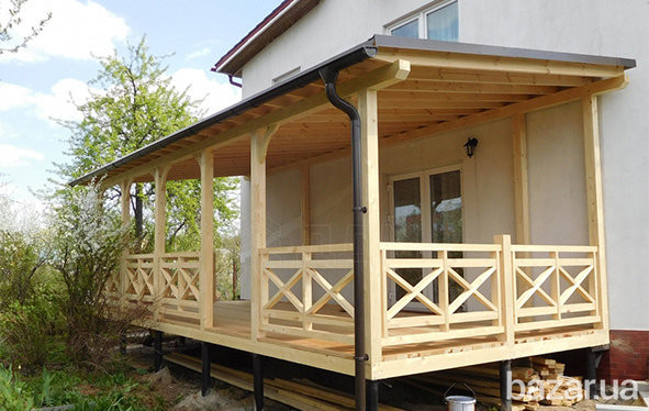 Веранда деревянная. Терраса из дерева. Пристройка к дому. Київ - зображення 7