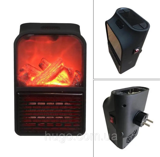Портативний обігрівач з LCD екраном 900Вт, Flame Heater / Електрообігрівач міні камін. Одеса - зображення 10