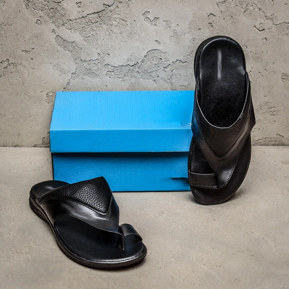 Мужские кожаные  летние шлепанцы-сланцы Київ - зображення 7