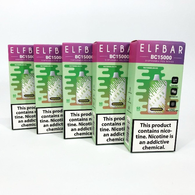 Е-сигарета ELF BAR 5% 15000 тяг, Льодяний Кавун Одеса - зображення 5