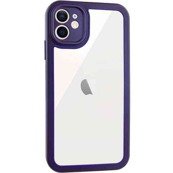 TPU чехол Transparent + Colour 1,5mm для Apple iPhone 12 (6.1") Херсон