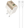 СЗУ Hoco CS73A Star Speed PD30W+QC3.0 (1USB-A/1C) + кабель Type-C to Type-C Херсон