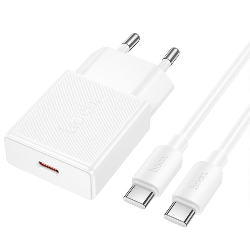 СЗУ Hoco N72 Speed ultra-thin PD20W (1USB-C) + кабель Type-C to Type-C Херсон - зображення 1