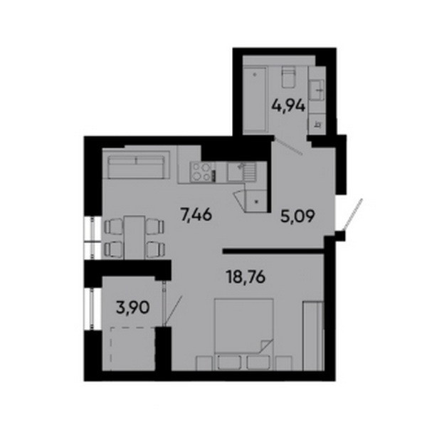 Продам однокомнатную, Леннона Днепр - изображение 1