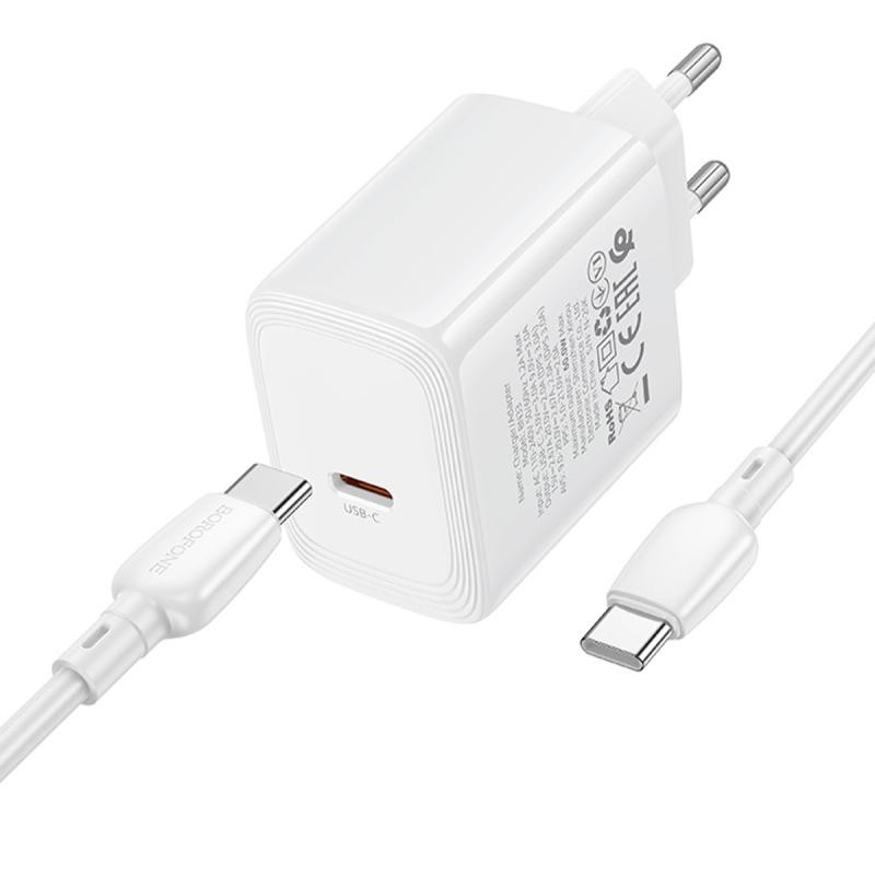 СЗУ Borofone BN33 Fuente PD40W (1USB-C) + кабель Type-C to Type-C Херсон - зображення 6