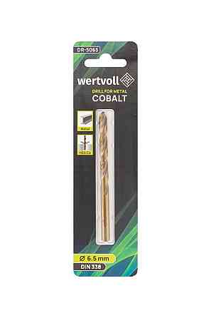 Сверло для металла WERTVOLL HSS 6.5х101 мм COBALT DIN 338 DR-5065 Харків