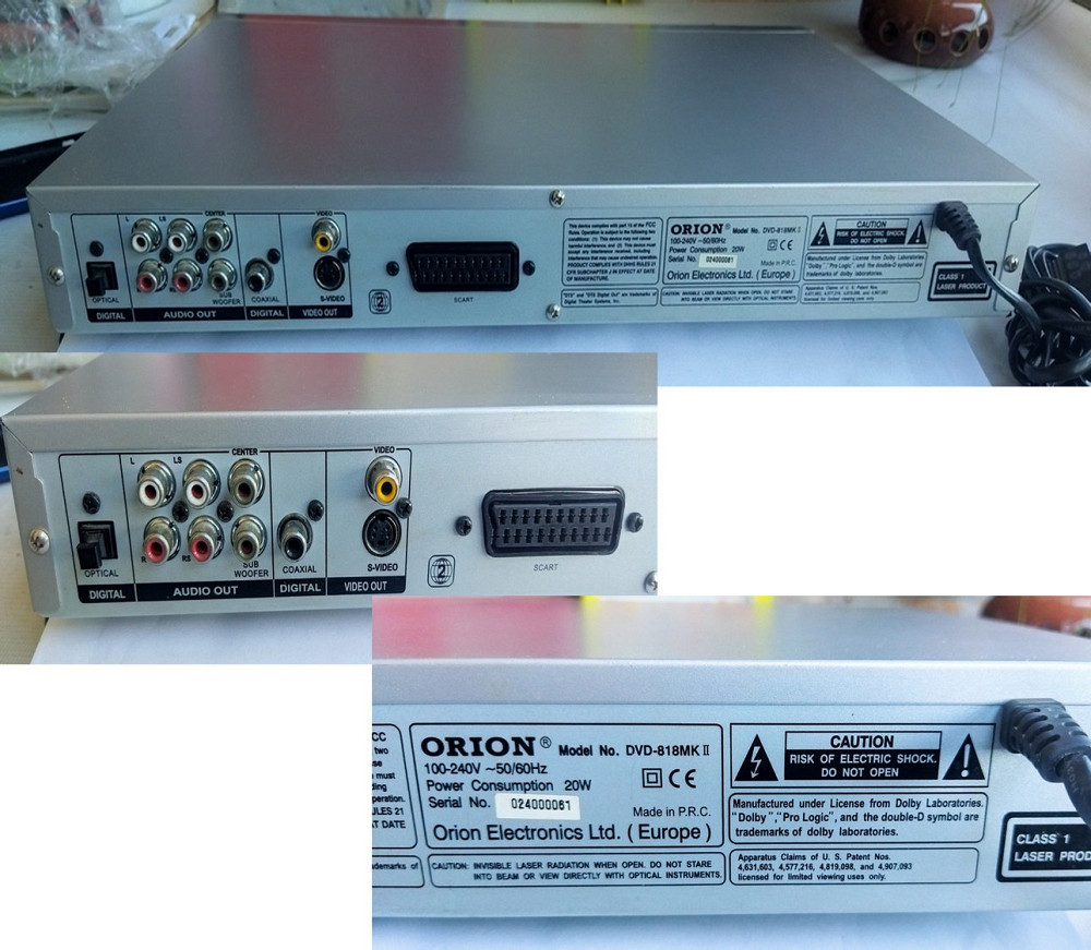 DVD-плеєр Orion DVD-818MK II(на запчастини)+дистанційний пульт Львів - зображення 4