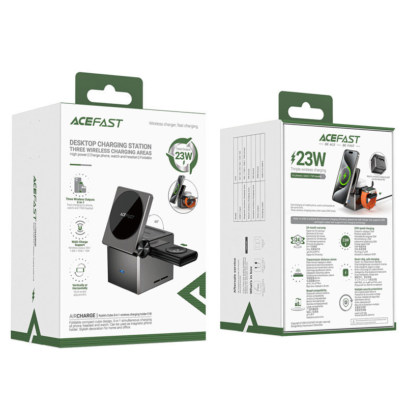 БЗУ Acefast E18 Rubik's Cube 3-in-1 Херсон - зображення 5