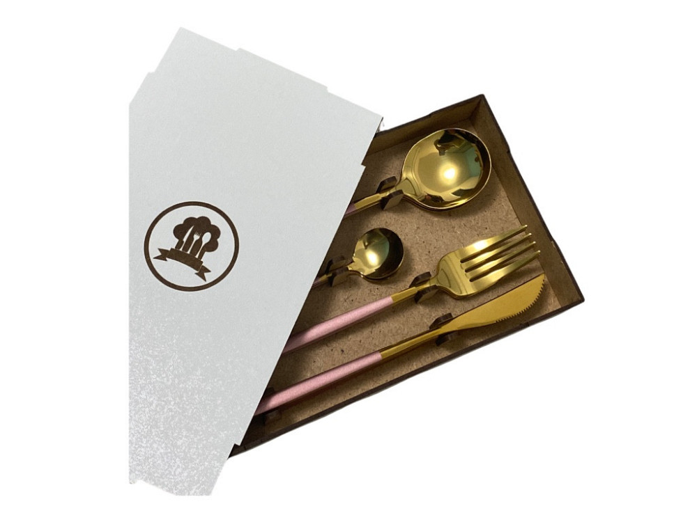 Набор столовых приборов розовый на 6 персон Київ - зображення 4