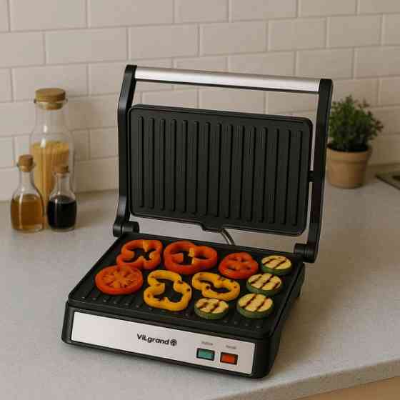 Гриль контактный Vilgrand VSG 1611 1600 Вт серебристый Київ