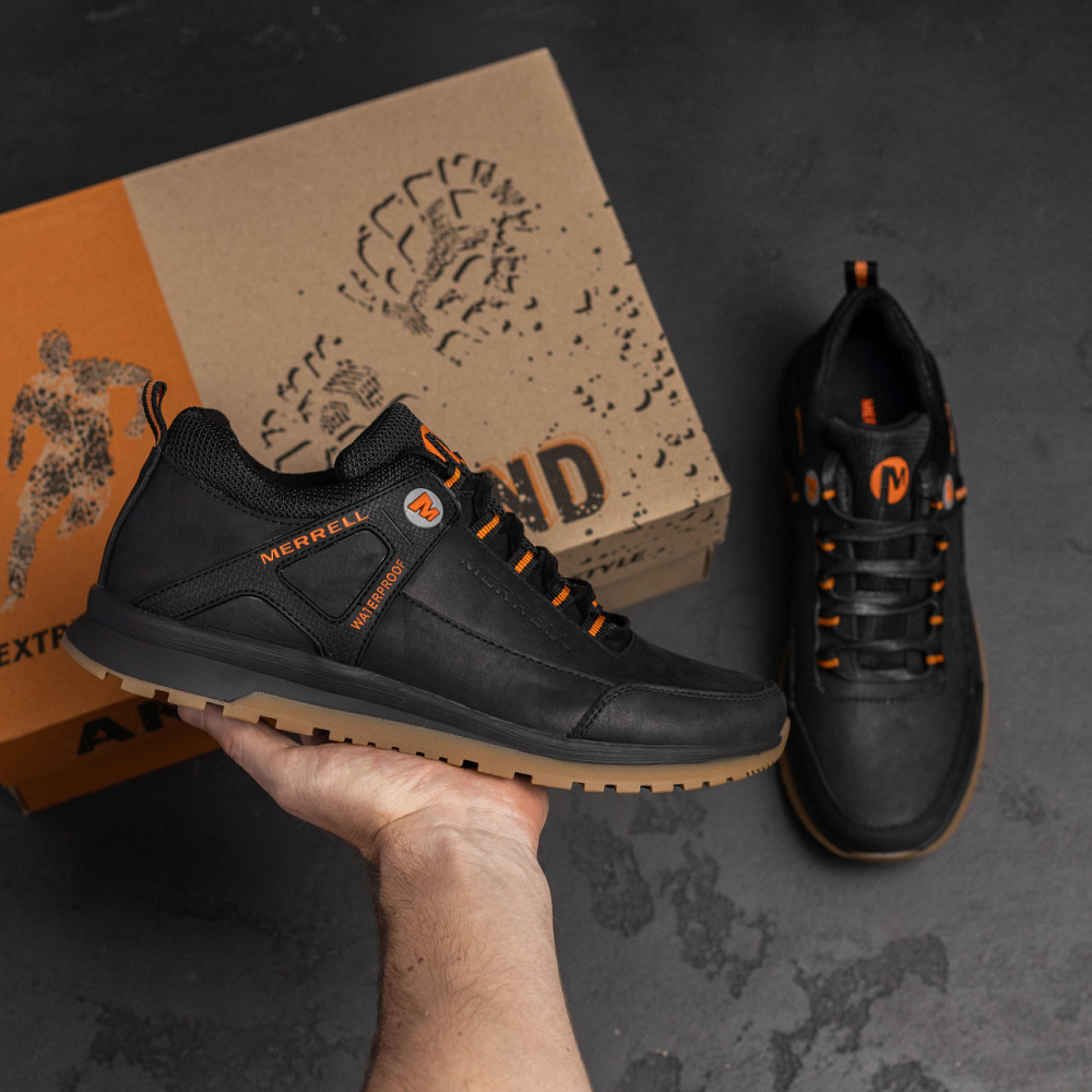 Мужские кожаные кроссовки Performance footwear Black Київ - зображення 9