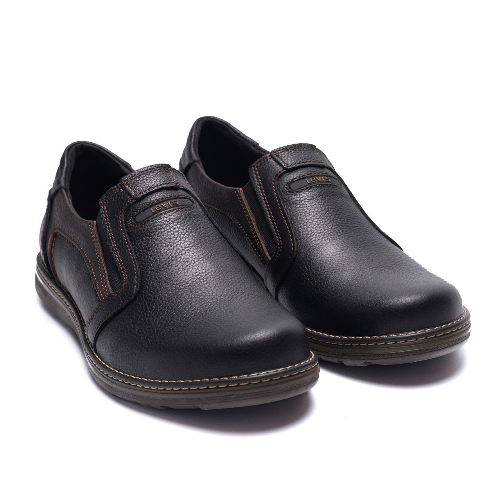 Мужские кожаные туфлі LV Black Київ - зображення 3