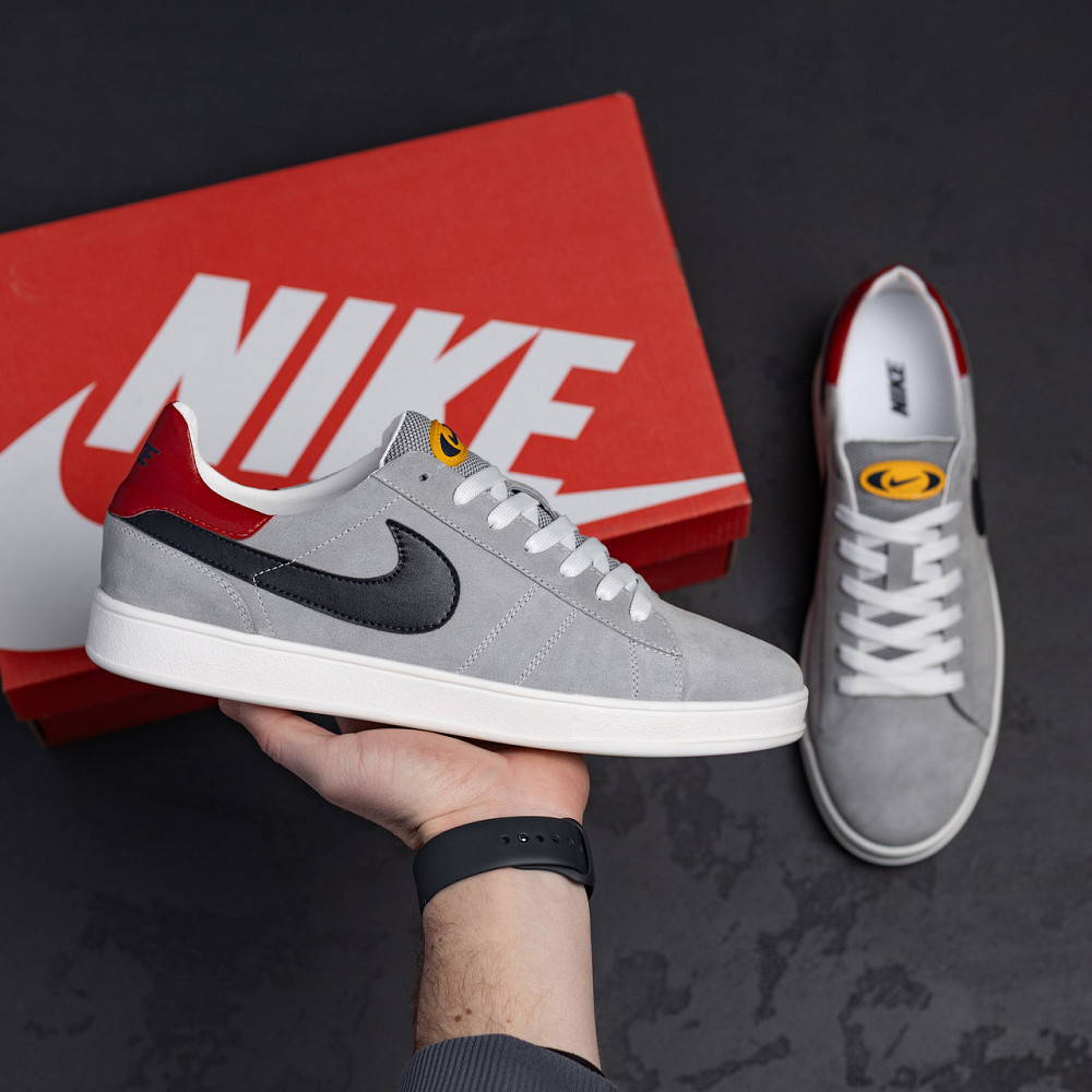 Мужские кожаные кеды Grey Київ - зображення 9