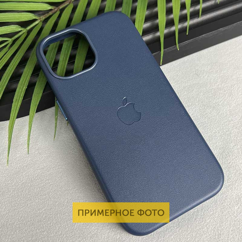 Кожаный чехол Leather Case (AAA) with MagSafe and Animation для Apple iPhone 16 (6.1") Херсон - зображення 3