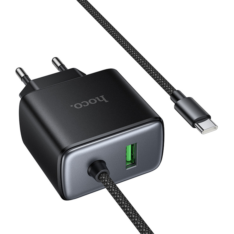 СЗУ Hoco C164A New PD30W+QC3.0 (1USB-A/1C) + встроенный кабель Type-C Херсон - изображение 6