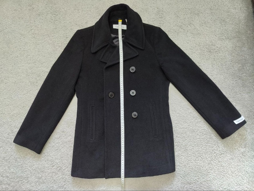 Оригінальне чорне двобортне пальто Calvin Klein з бірками Раздельная - изображение 5