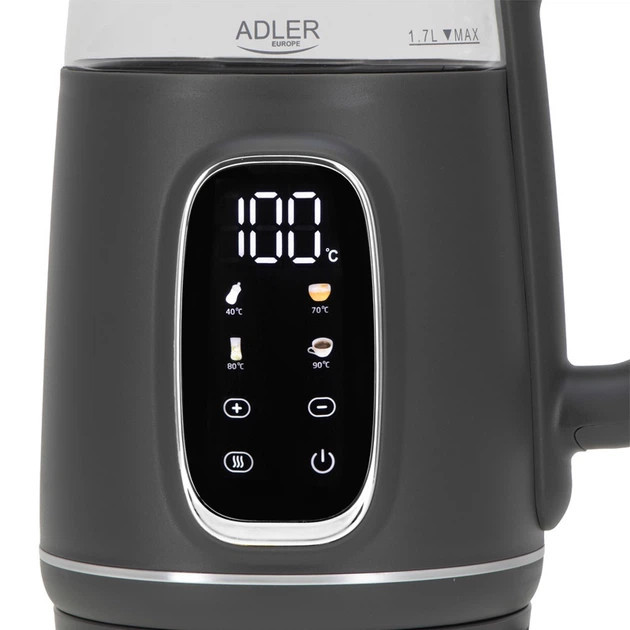 Электрочайник Adler AD 1305 grey silver 1.7 л серый Київ - зображення 6