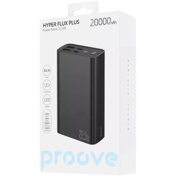 Power Bank Proove Hyper Flux Plus 22.5W 20000mAh Black (PBF222120001) (Код товару:41517) Харків - зображення 2