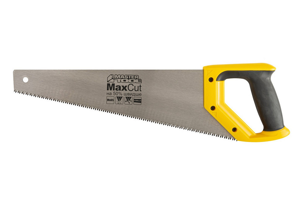 Ножовка столярная MASTERTOOL 7TPI MAX CUT 400 мм закаленный зуб 3-D заточка полированная 14-2040 Харьков - изображение 1